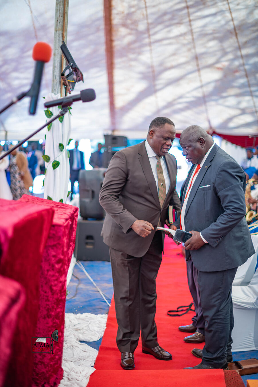 Church leaders in discussion at the Chiredzi revival